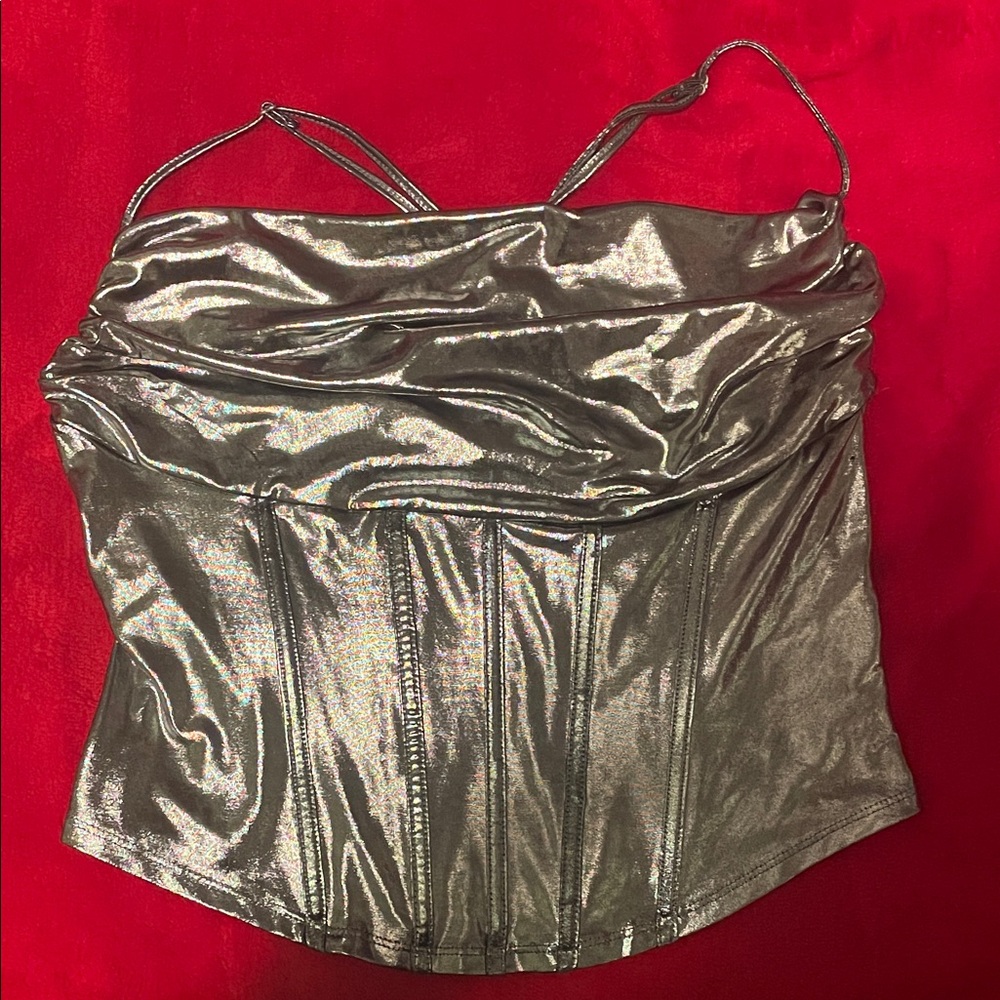 Sincerely Jules Shimmering Silver Camisole